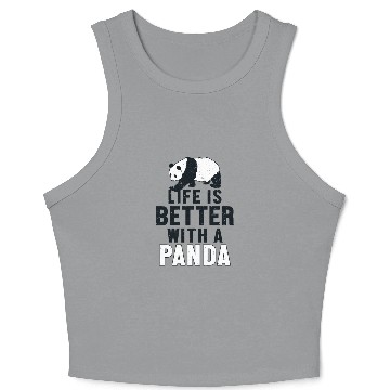 Discover Life is Better with a Panda Panda Bear Friend Crop Tank Top