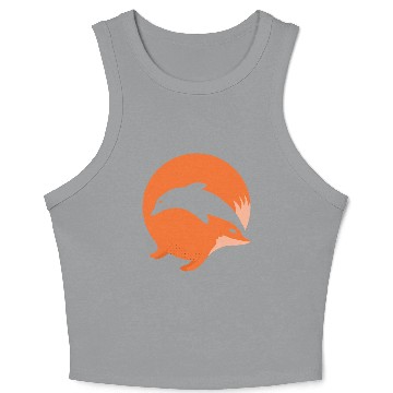 Discover Fox or Dolphin in this fun optical illusion Crop Tank Top