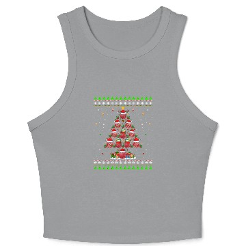 Discover Cricket Christmas Tree Crop Tank Top