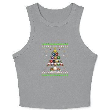 Discover Billiard Ball Christmas Tree Crop Tank Top
