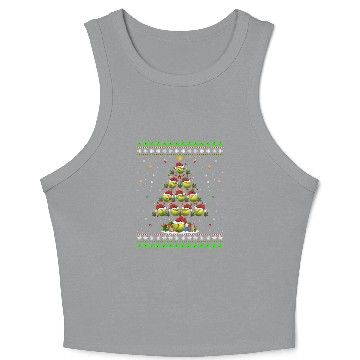 Discover Softball Christmas Tree Crop Tank Top