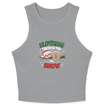 Discover lazy christmas Crop Tank Top