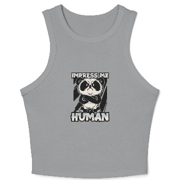 Discover Impress Me Human Panda Bear Friend Giant Panda Crop Tank Top