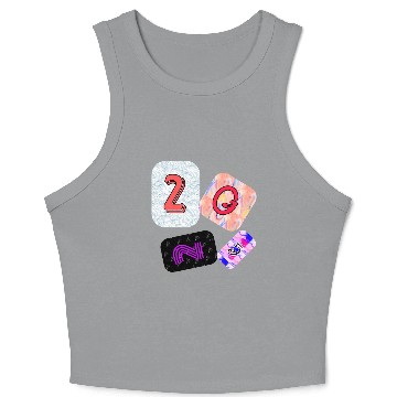 Discover Creative Typography Art with Abstract Backgrounds Crop Tank Top