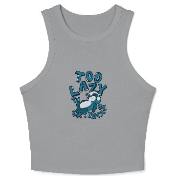 Discover Too Lazy To Be Extinct Panda Bear Friend Giant Crop Tank Top