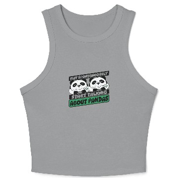 Discover Spontaneously Start Talking About Panda Friend Crop Tank Top