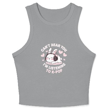 Discover Can't Hear You K-Pop Bunny Crop Tank Top