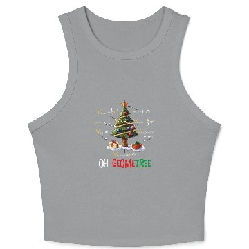Discover Oh Geometree Christmas Tree Geometry Math Teacher Crop Tank Top