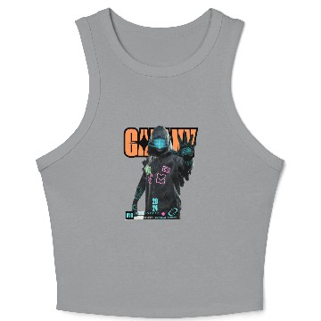 Discover Cyber_Gateway-Orange Crop Tank Top
