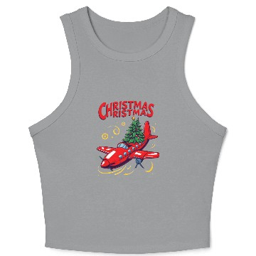Discover Flying christmas tree Crop Tank Top