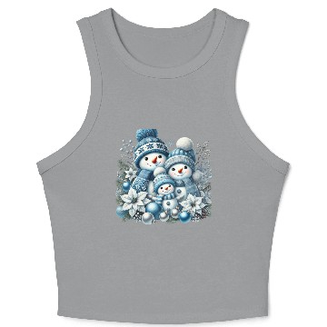 Discover Snowman Christmas, Merry Christmas Crop Tank Top