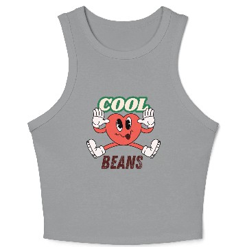 Discover Womens Funny Crop Tank Top Cool Beans Holiday Sunday