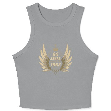 Discover 60 years unique since 1965 angel wings Crop Tank Top