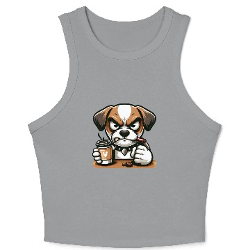 Discover Angry Dog and Coffee Crop Tank Top