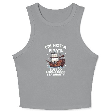 Discover Sailor Meme Pirate Ship Ocean Sailing Crop Tank Top