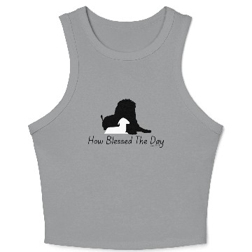 Discover How Blessed The Day - Black Text Crop Tank Top