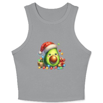 Discover Christmas Avocado, Merry Christmas Crop Tank Top