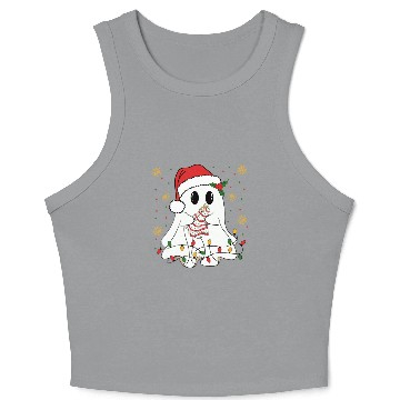 Discover Ghost Christmas Crop Tank Top