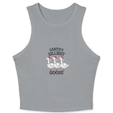 Discover Santa's Silliest Goose Christmas Crop Tank Top