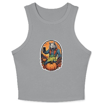 Discover Werewolf Selfie: Pumpkin Patch Edition Unique T-Sh Crop Tank Top