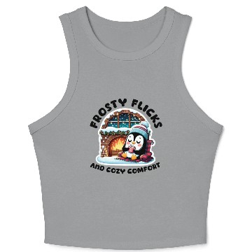 Discover Funny penguin Christmas Crop Tank Top
