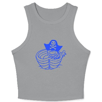 Discover Funny Worm Caterpillar Pirate Sweet Paddle Rowing Crop Tank Top