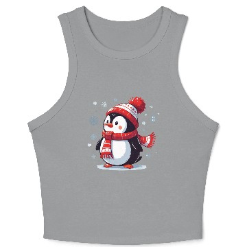 Discover Penguin winter style Crop Tank Top