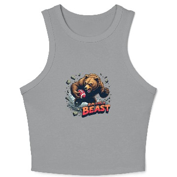 Discover Angry runs: Run like a Bear Crop Tank Top