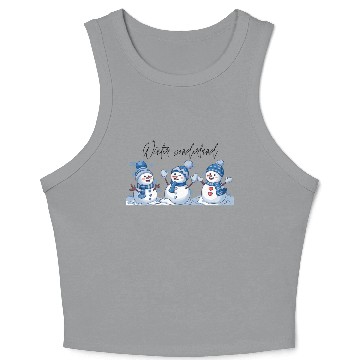 Discover Snowman Christmas, Funny Snowman Crop Tank Top