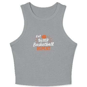 Discover Eat Sleep Basketball Repeat Basketball Crop Tank Top