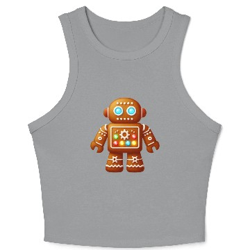 Discover GingerTech Technology Gingerbread Man Crop Tank Top