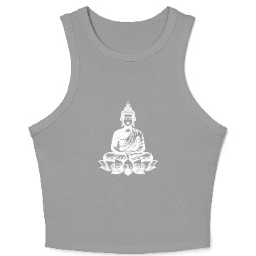 Discover Resting Buddha Concentration Yoga Meditation Crop Tank Top