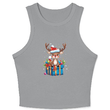 Discover Reindeer Surprise Crop Tank Top