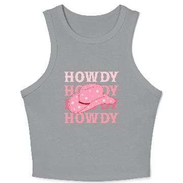 Discover Howdy Cowboy Star Hat Crop Tank Top