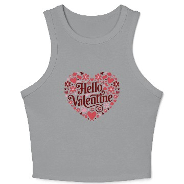 Discover Hello Valentine Sublimation Crop Tank Top