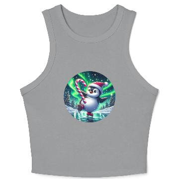 Discover Penguin's Northern Lights Skate Crop Tank Top