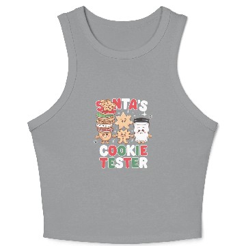 Discover Santa s Cookie Tester Crop Tank Top