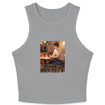 Discover Not Single Romantically Challenged Valentines Crop Tank Top