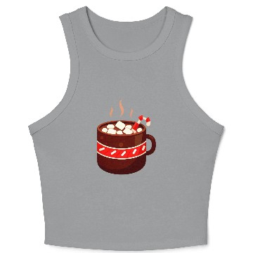 Discover Cozy Hot Chocolate Mug Design Crop Tank Top