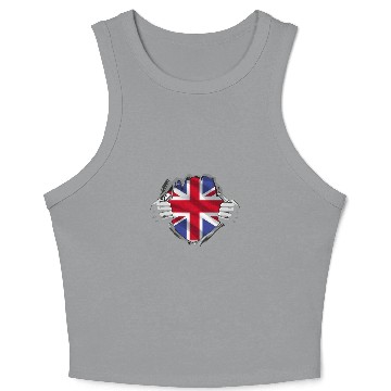 Discover Union Jack Ripped Style UK Pride Crop Tank Top