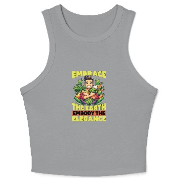 Discover Vegetarian Embrace The Earth Veganism Vegetarians Crop Tank Top