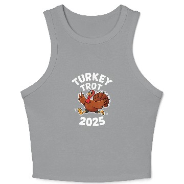 Discover Funny Thanksgiving Turkey Trot 2025 Crop Tank Top