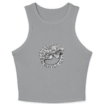 Discover Snow Leopard Cub Crop Tank Top