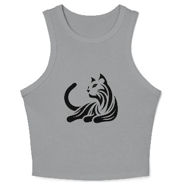 Discover Cute Cat Decorative Structure T Tattoo Crop Tank Top