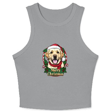Discover Festive Labrador Christmas Design Crop Tank Top