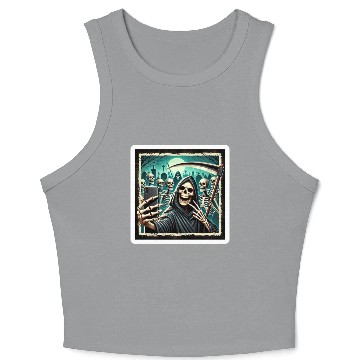 Discover Death Selfie Crop Tank Top