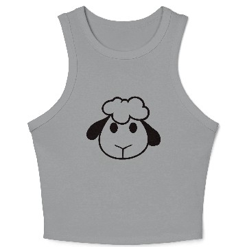 Discover Sheep Face Head Cute Sweet Lamb Cool Comic Baby Crop Tank Top