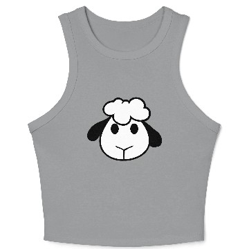 Discover Sheep Face Head Cute Small Baby Lamb Sweet Comic Crop Tank Top