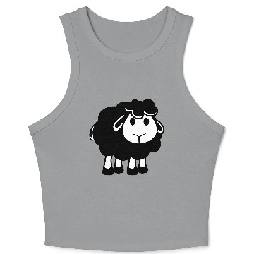 Discover Black Sheep Small Cute Cute Lamb Cool Comic Sweet Crop Tank Top
