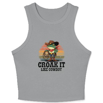 Discover Croak It Like Cowboy Crop Tank Top